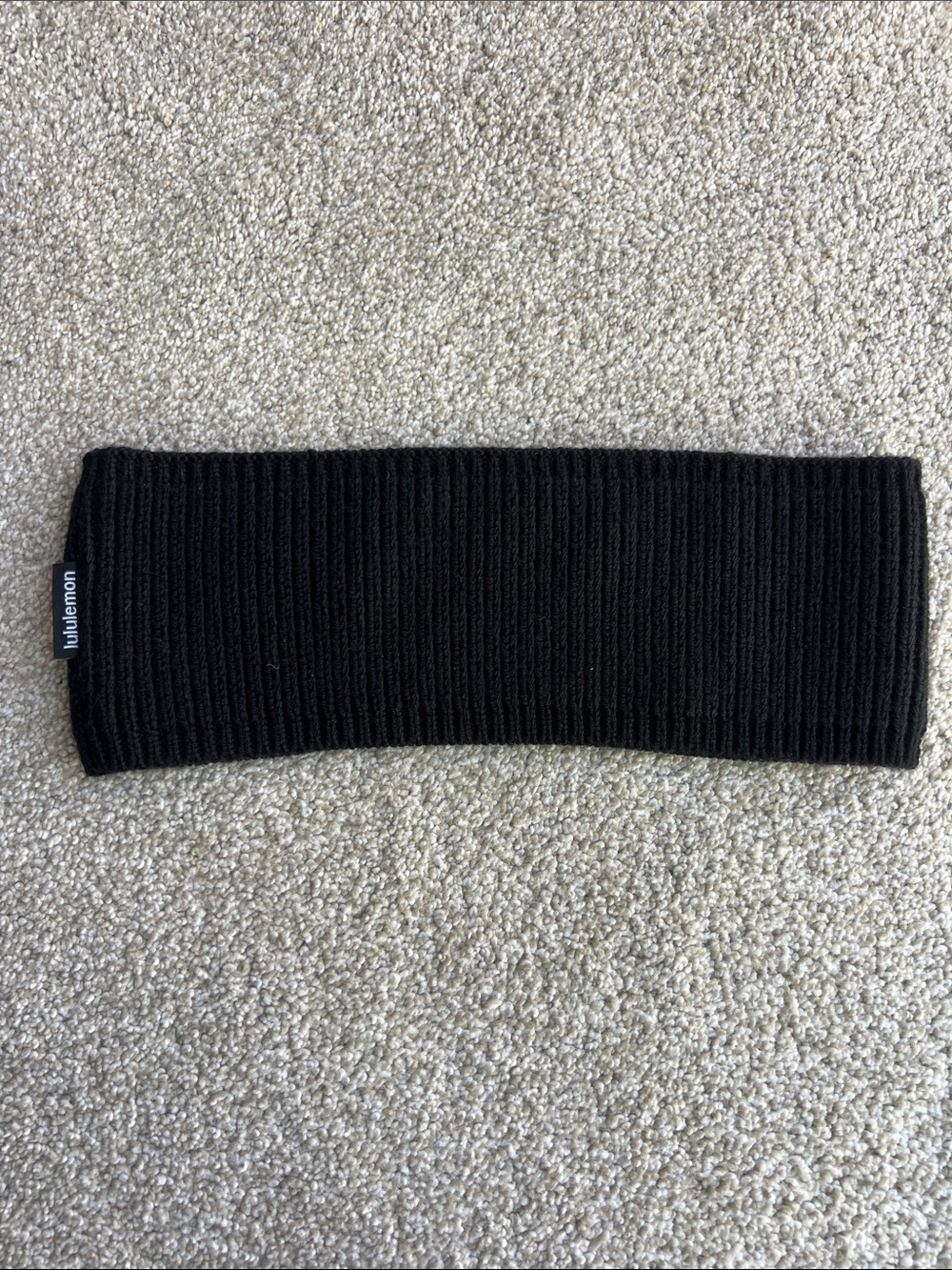 lululemon athletica Black Ribbed Knit Headband